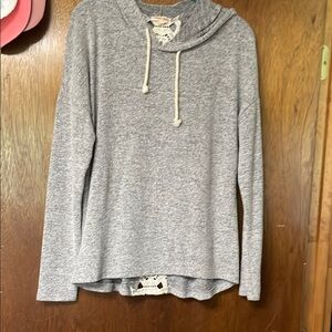 Gray Long Sleeve Relaxed Hoodie